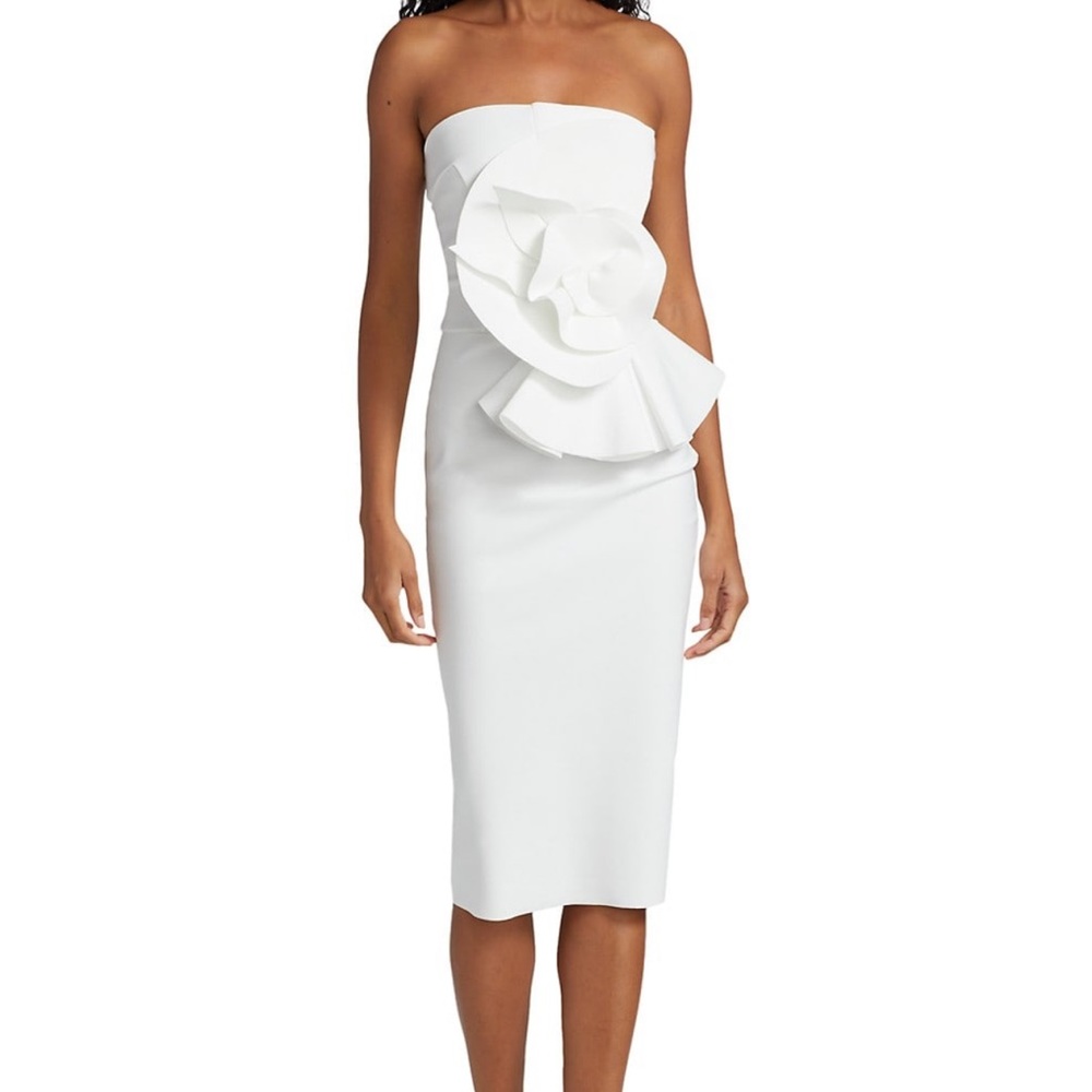 Chiara Boni Hebe Strapless Ruffle Dress